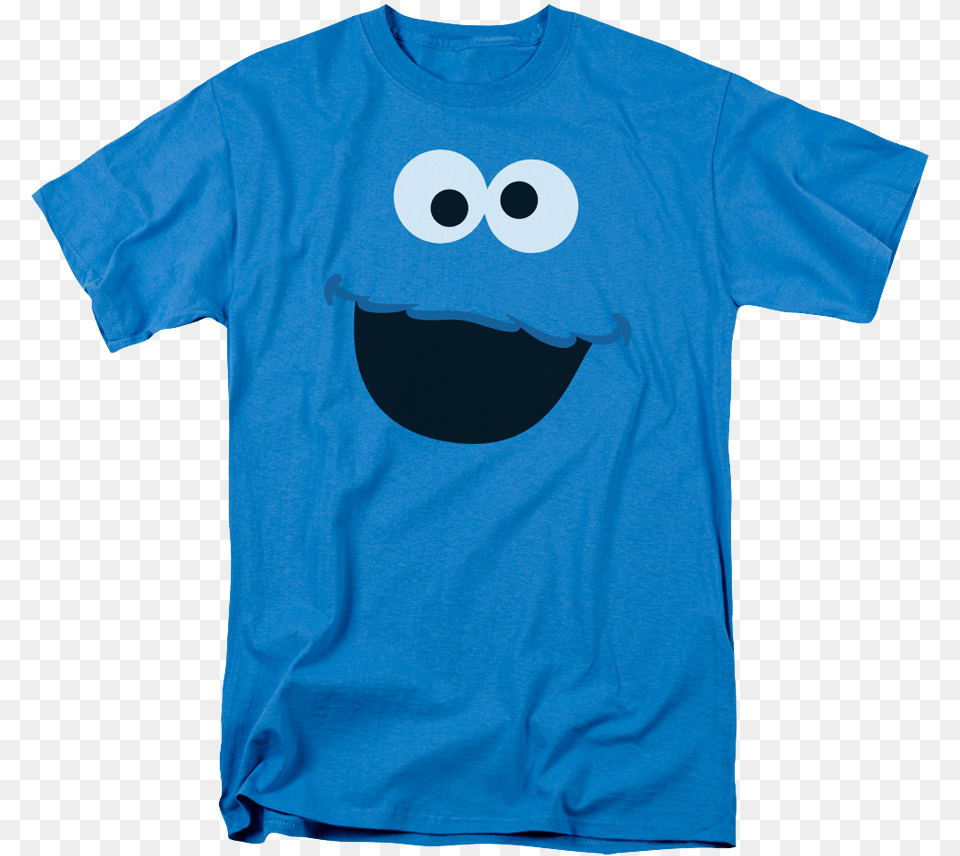 Sesame Street Oscar The Grouch Face Adult T Shirt Blue Star, Clothing, T-shirt Free Transparent Png