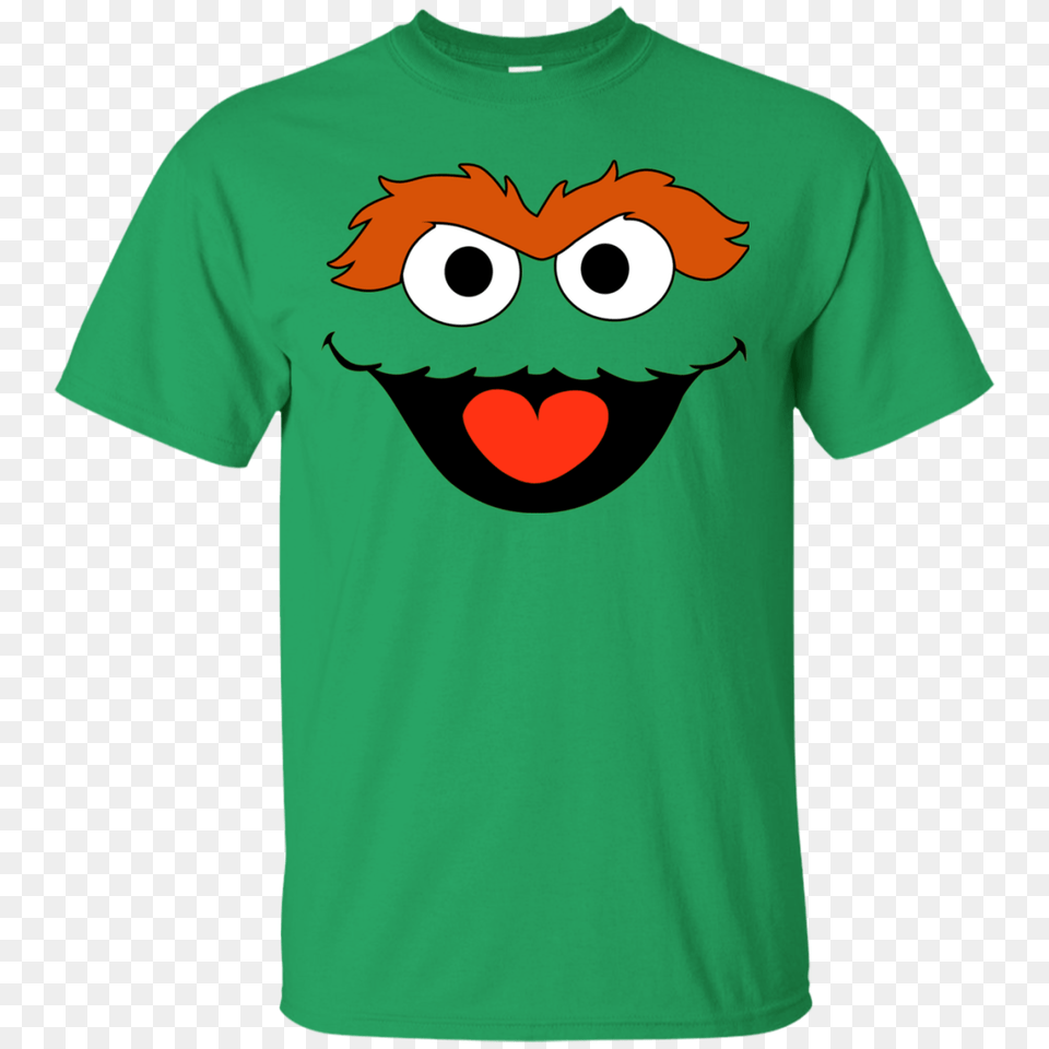 Sesame Street Oscar The Grouch Face Shirt Hoodie Merchandise, Clothing, T-shirt Free Png Download