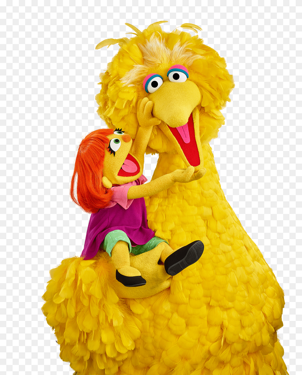 Sesame Street Sesame Streetverified Account Sesame Sesame Street Julia And Big Bird, Child, Female, Girl, Person Free Png Download