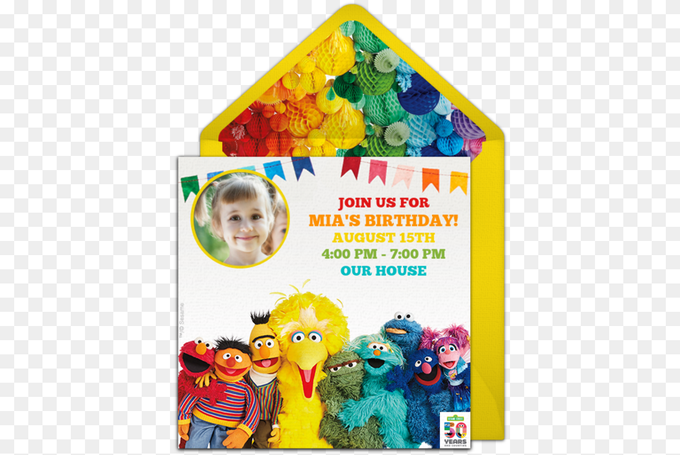 Sesame Street Turns, Advertisement, Poster, Child, Female Free Transparent Png