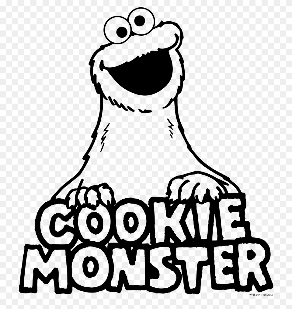 Sesame Street Vintage Cookie Monster Kids T Shirt, Electronics, Screen Free Png Download