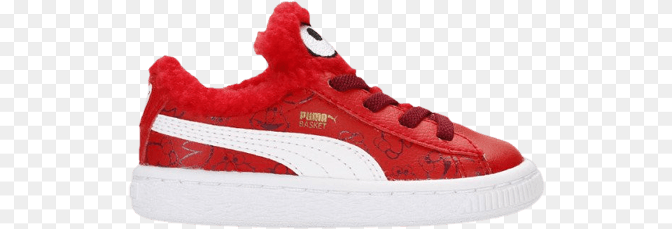 Sesame Street X Basket Ac Infant Puma 01 Puma Suede Red, Clothing, Footwear, Shoe, Sneaker Free Png Download