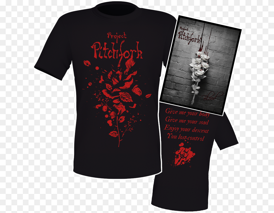 Set 2cd Book Shirt Project Pitchfork Quotbloodquot Project Pitchfork Blood Music Cd, Clothing, T-shirt Png Image