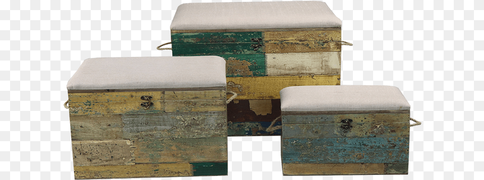 Set 3 Antique Wood Storage Box Chair Lock With Lid Ottoman, Furniture, Mailbox, Apiary Png