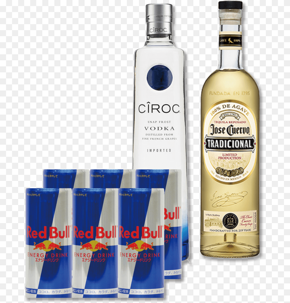 Set B Red Bull Ciroc Em, Alcohol, Beverage, Liquor, Tequila Free Png Download