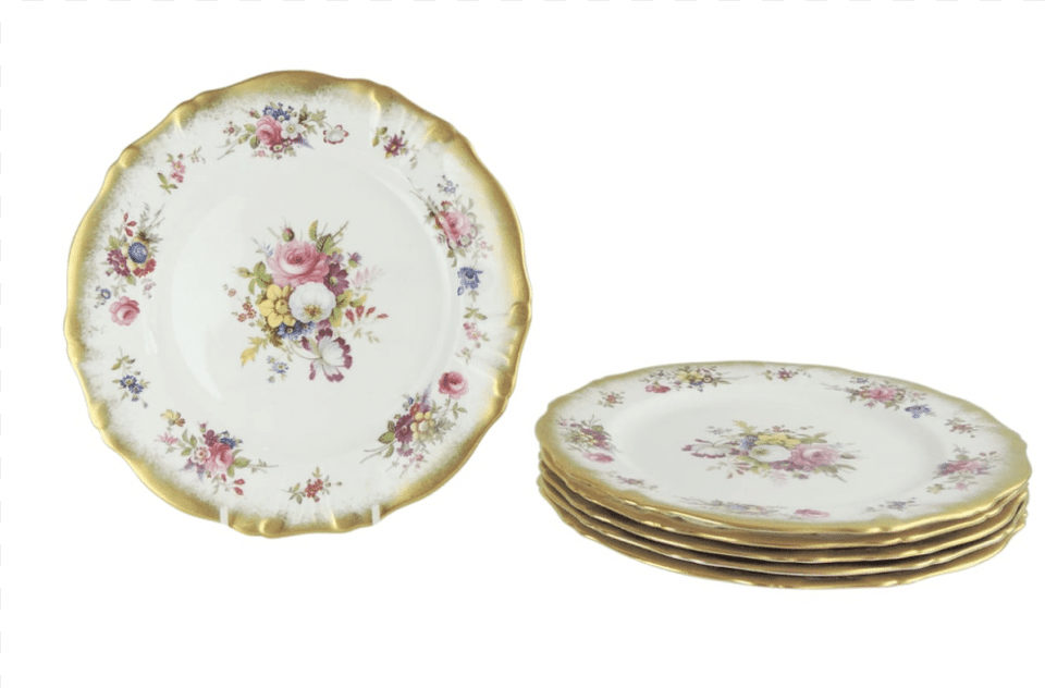 Set For 6 Hammersley Dinner Plates 39lady Patricia39 Plate, Art, Porcelain, Pottery, Saucer Png