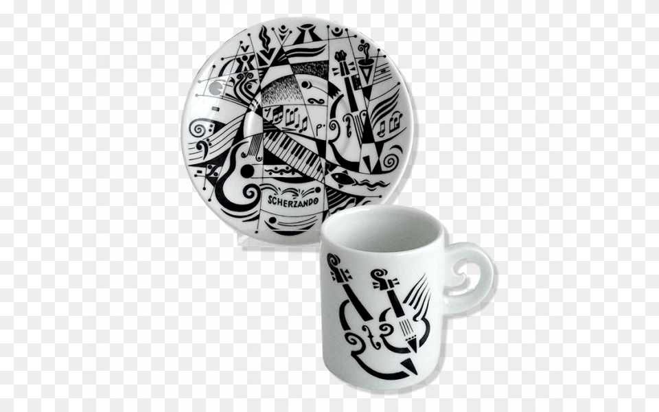 Set M17 Coffee Cup, Art, Porcelain, Pottery, Saucer Png