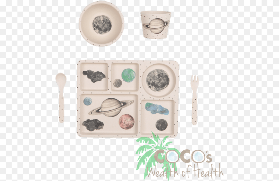 Set Night Sky Product Popup Tableware, Cutlery, Spoon, Fork, Plate Free Png Download