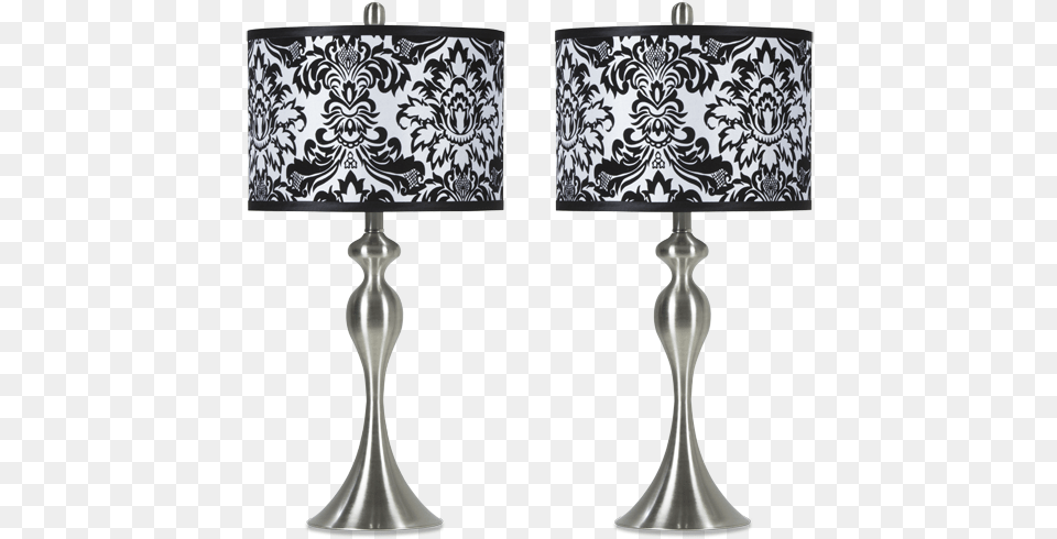Set Of 2 Damask Lamps Ore Furniture Floral 195quot Table Lamp, Lampshade, Table Lamp Png Image