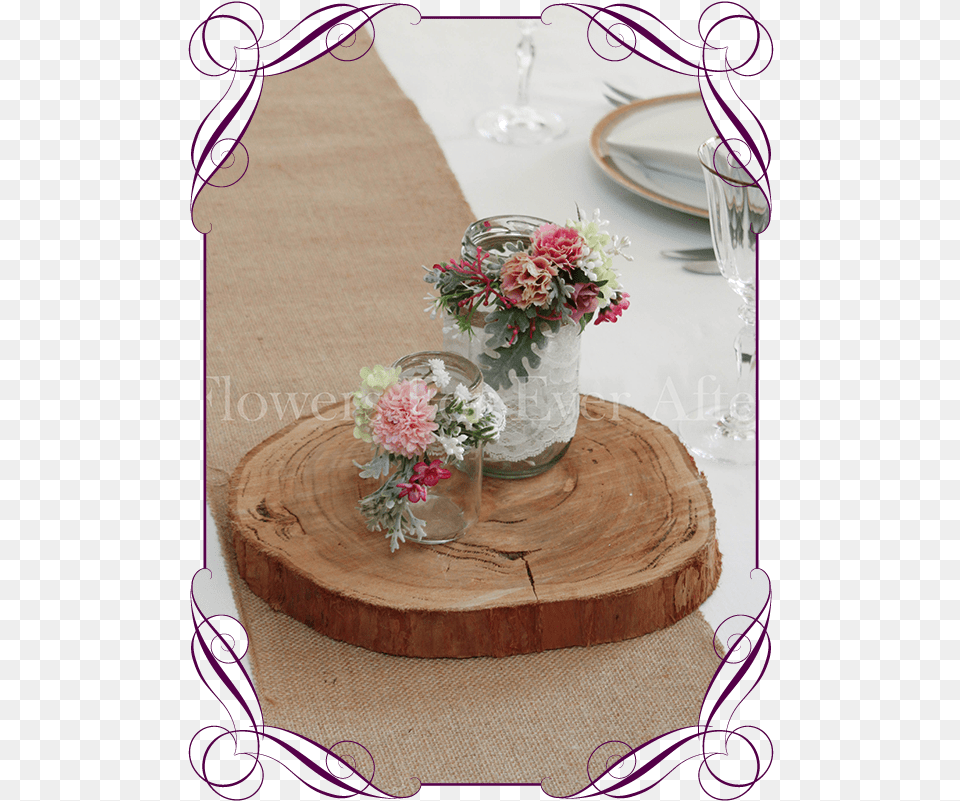 Set Of 2 Pink Rustic Floral Jar Centerpiece Flowers Flower Bouquet, Art, Floral Design, Flower Arrangement, Flower Bouquet Free Png Download
