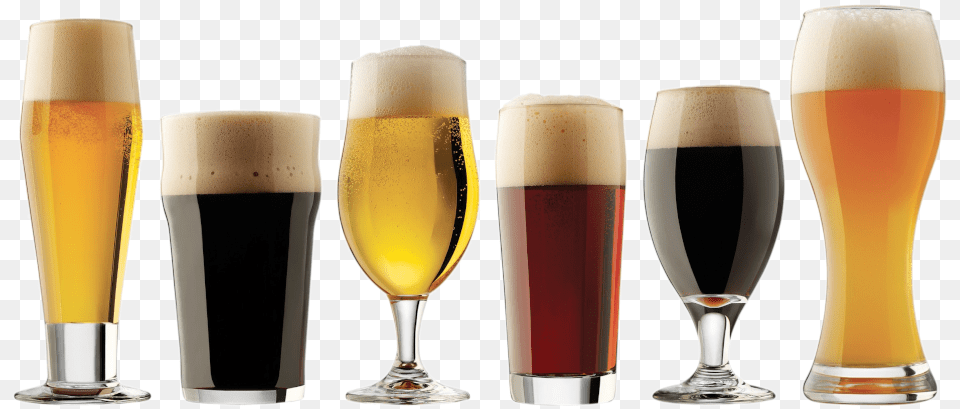 Set Of 6 Beer Glasses, Alcohol, Beverage, Glass, Lager Free Transparent Png