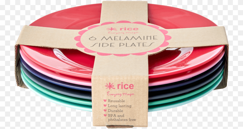 Set Of 6 Melamine Side Plates Believe In Red Lipstick Collection By Rice Dk Plate, Dish, Food, Meal Free Png