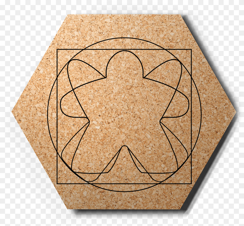 Set Of 7 Cork Pads Meeple Da Vinci Floor Png