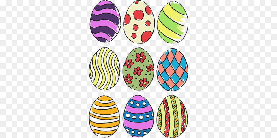 Set Of Easter Eggs Vector Colorful Easter Egg Printable, Easter Egg, Food, Ball, Rugby Png Image