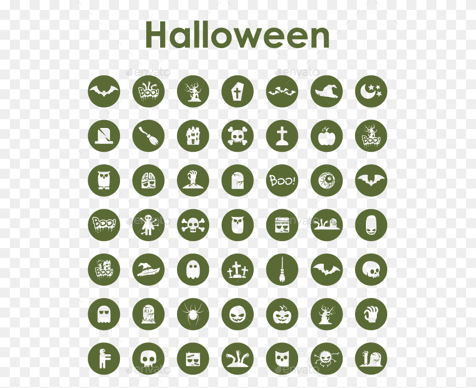 Set Of Halloween Simple Icons Gobo Designs For Wedding, Number, Symbol, Text Free Png Download