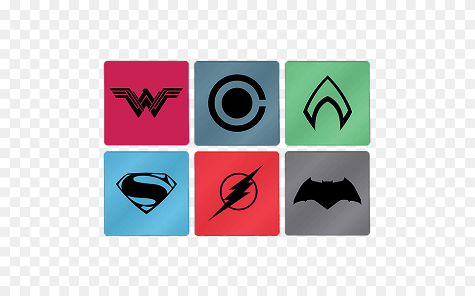 Set Of Justice League Superman Batman Wonder Woman Coloured, Logo, Person, Symbol Png