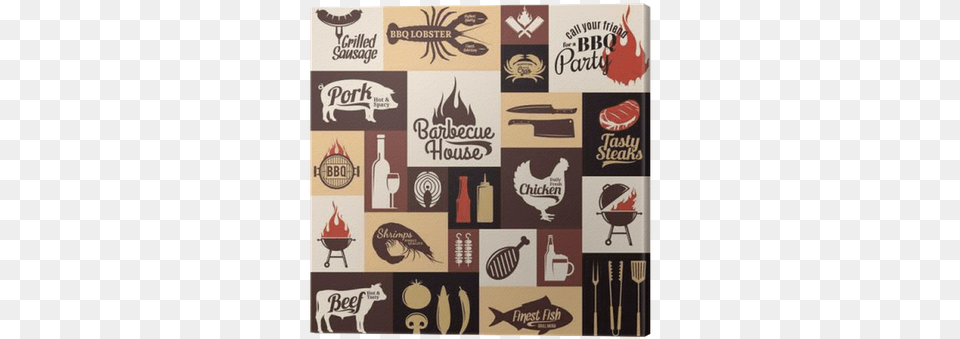 Set Of Vector Bbq Labels Icons And Design Elements Duni Servietten Duni Duni Servietten Tissue Grill, Home Decor, Rug Png