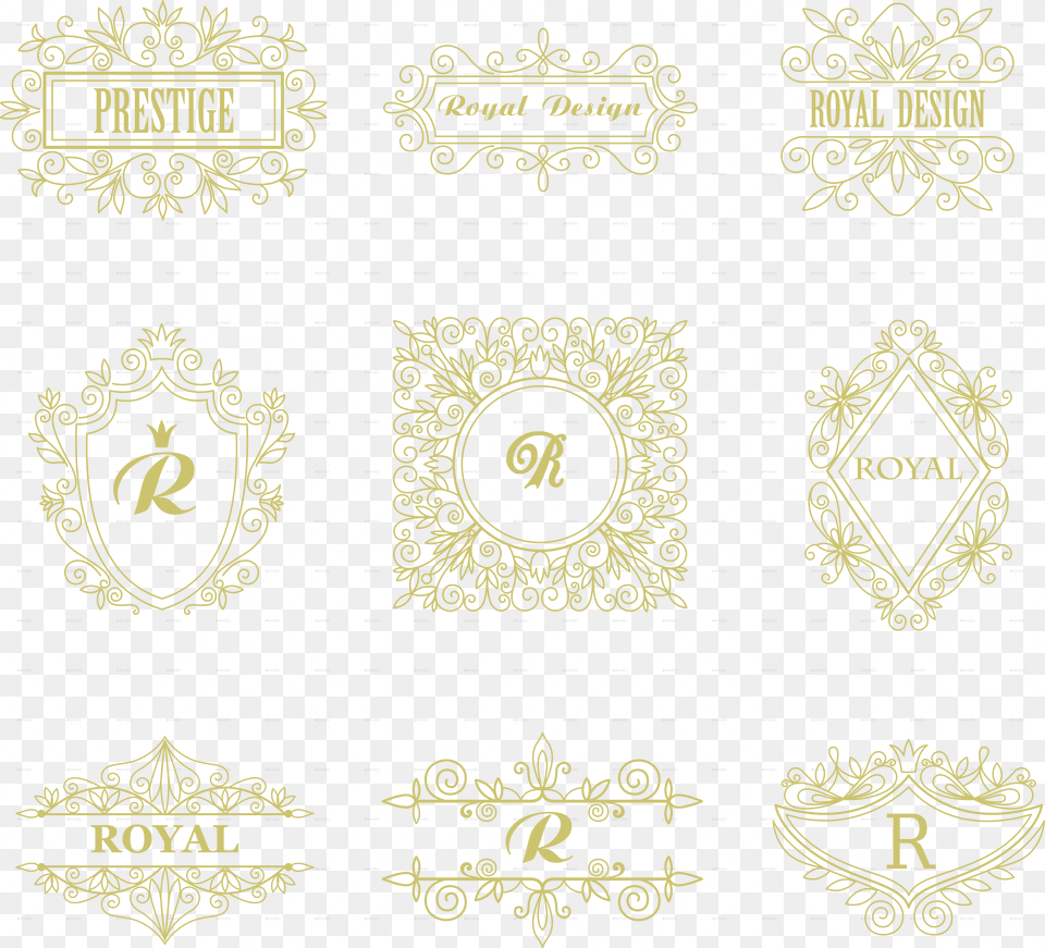 Set Of Vintage Floral Frames Circle, Pattern, Text, Logo, Symbol Free Png