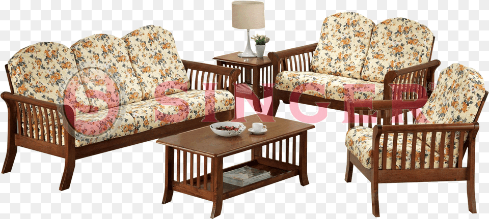 Set Sofa Kayu, Table, Furniture, Couch, Chair Free Png Download
