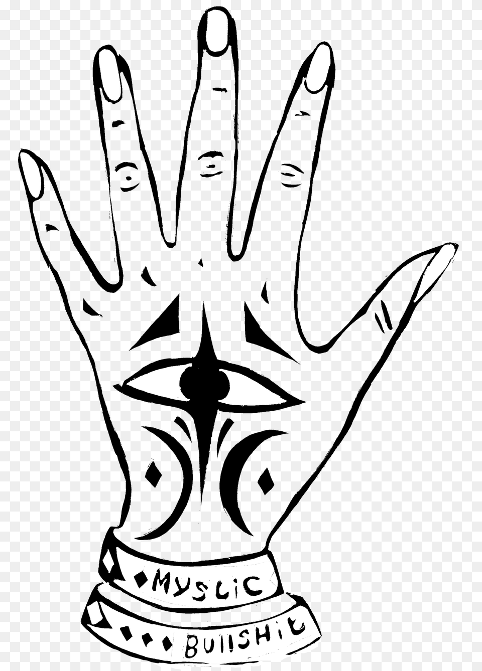 Set Two Which Was Made During An Occult Themed Tattoo Illustration, Clothing, Glove, Person Free Png