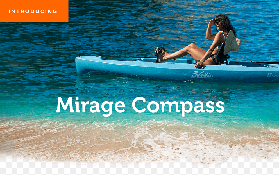 Set Your Course With The New Mirage Compass Simplicity Hobie Mirage Compass, Boat, Canoe, Vehicle, Transportation Png Image