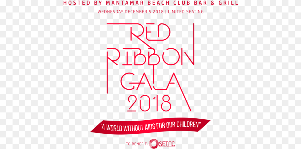 Setac Red Ribbon Gala 2018 Graphic Design, Advertisement, Poster, Text, Book Png Image