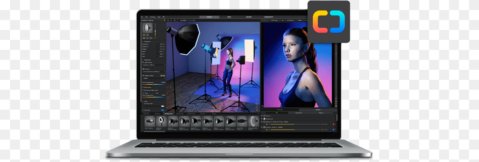 Setalight 3d V25 Lighting Simulator For Photographers Set A Light 3d, Laptop, Computer, Electronics, Pc Free Png