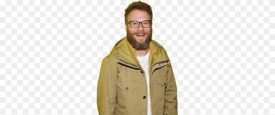 Seth Rogen On The Insanity Of Preacher And The Big Seth Rogen Glasses Clear, Clothing, Coat, Jacket, Adult Free Transparent Png