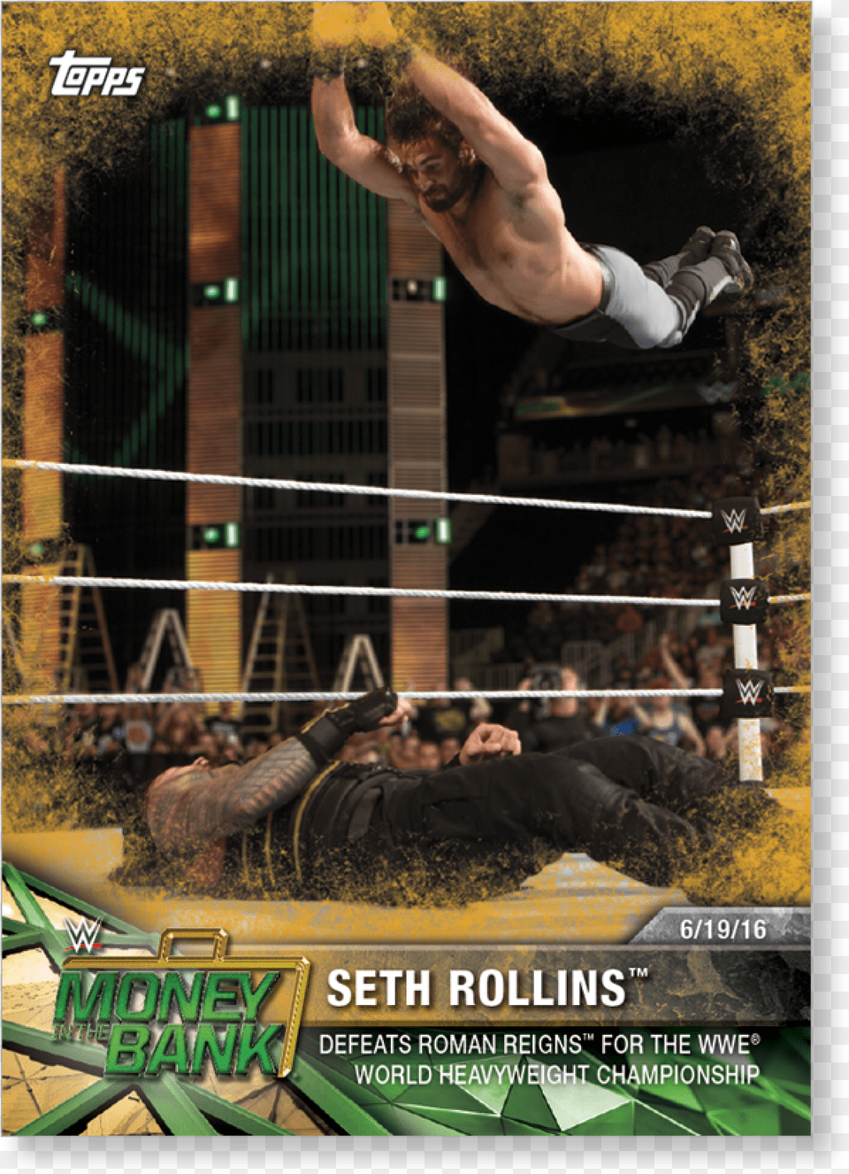 Seth Rollins 2017 Wwe Road To Wrestlemania Base Cards Roman Reigns Vs Seth Rollins A Maney, Adult, Person, Man, Male Free Png