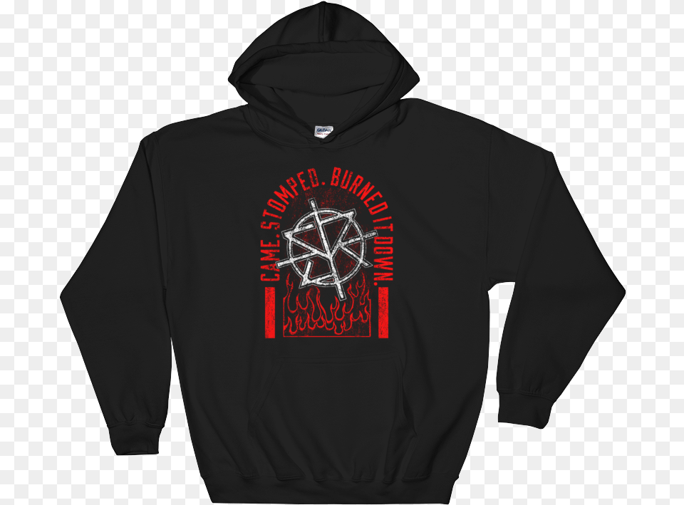 Seth Rollins Burned It Down Kawhi Hoodie, Clothing, Hood, Knitwear, Sweater Free Png