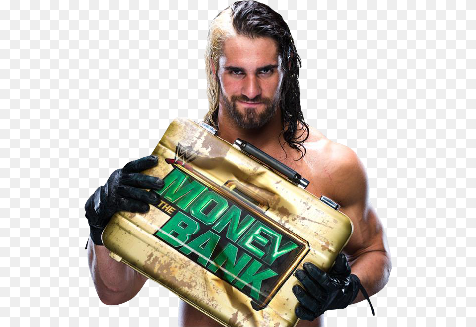 Seth Rollins Mr Money In The Bank 05july2014 Seth Rollins Money Inthe Bank Briefcase, Adult, Person, Man, Male Free Png