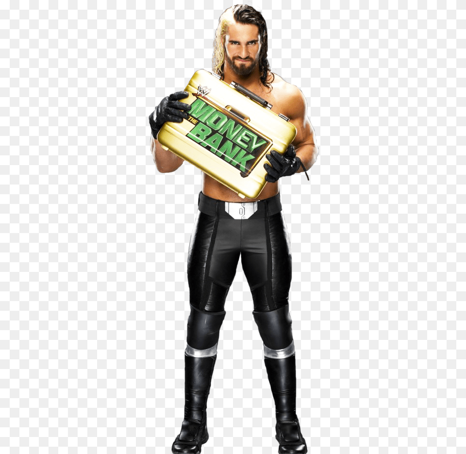 Seth Rollins Pic Seth Rollins Holding Money In The Bank, Adult, Clothing, Costume, Male Free Transparent Png