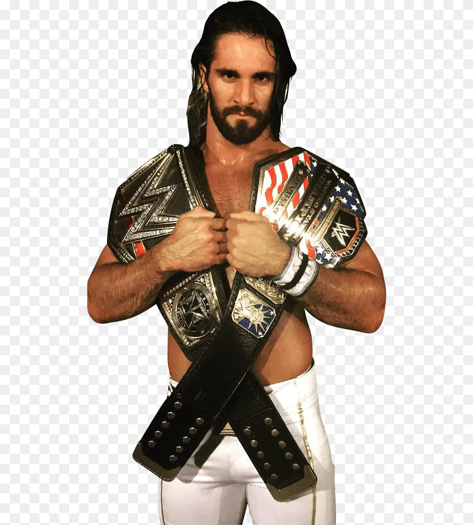 Seth Rollins Seth Rollins Wwe And Us Champion, Accessories, Belt, Adult, Male Free Png