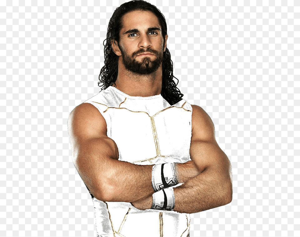 Seth Rollins White Attire Render, Head, Person, Beard, Face Free Png Download