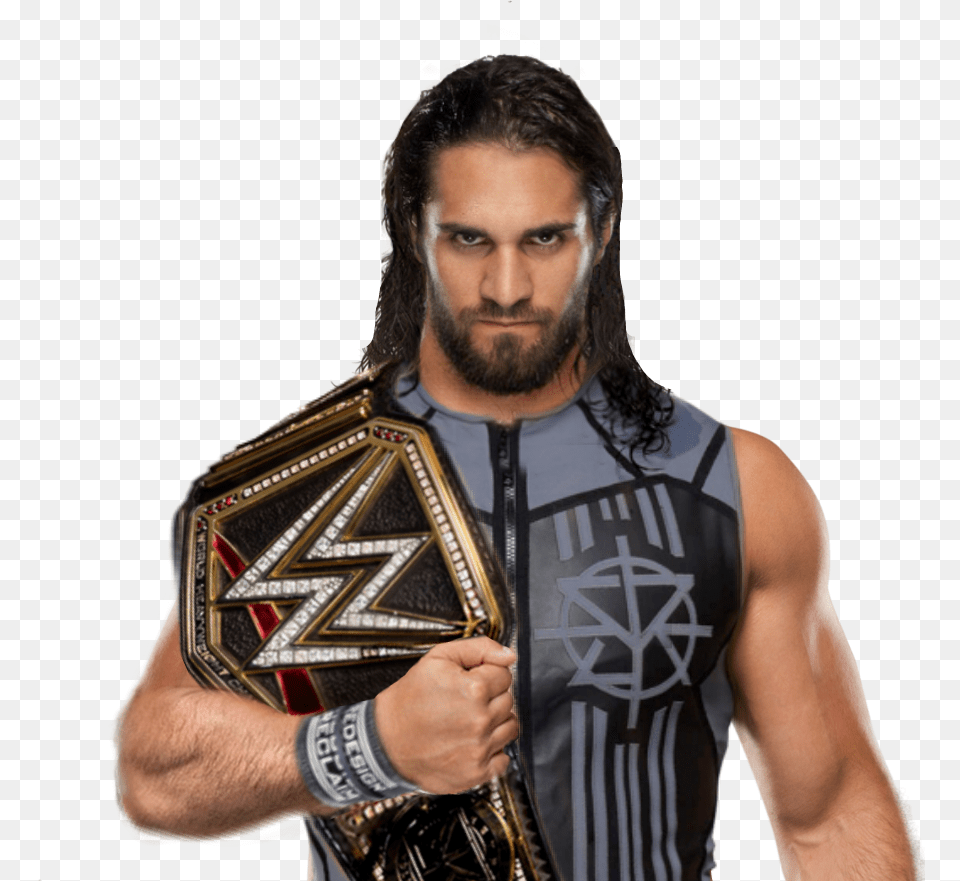 Seth Rollins With Background Wwe Seth Rollins Wwe Champion, Accessories, Man, Male, Person Free Transparent Png