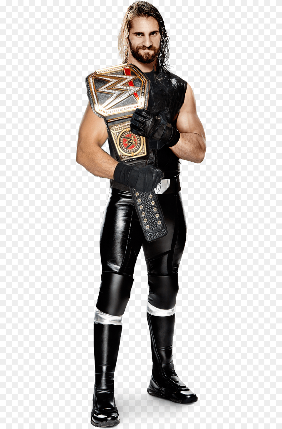 Seth Rollins Wwe World Heavyweight Champion 2014 By Becky Lynch And Seth Rollins, Adult, Male, Man, Person Free Png Download