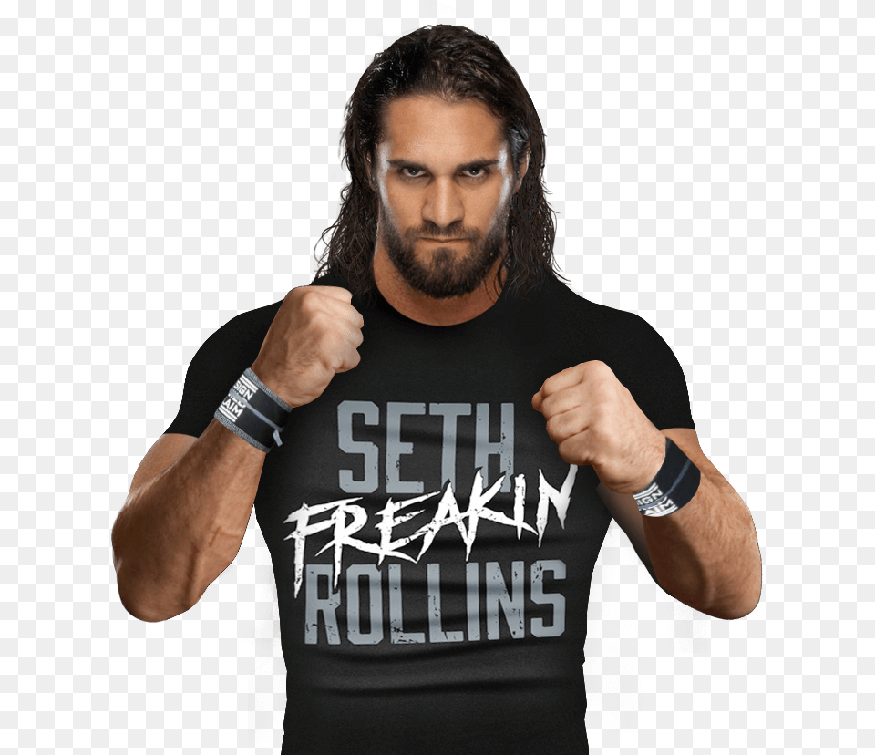 Seth Rollins Wwe Wrestler Total Gym Workout Workout Photo Shoot, Adult, T-shirt, Person, Clothing Png Image