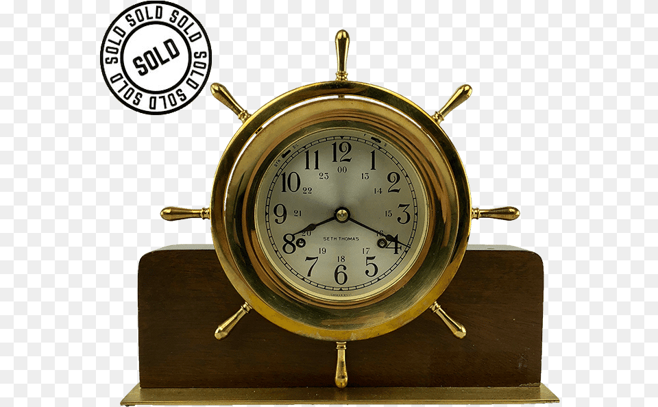 Seth Thomas Helmsman Ships Bell Clock With Mahogany Alarm Clock, Alarm Clock, Accessories, Jewelry, Locket Free Transparent Png