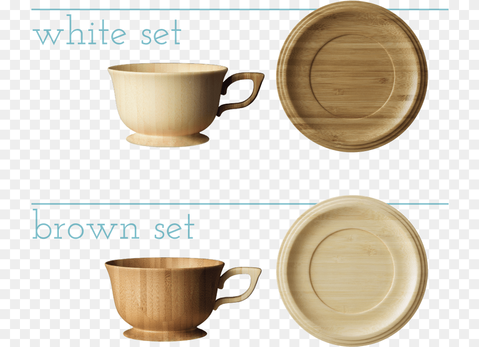 Sets Comprise Of Brown Saucers For White Tea Cups And Cup, Saucer, Art, Porcelain, Pottery Free Transparent Png