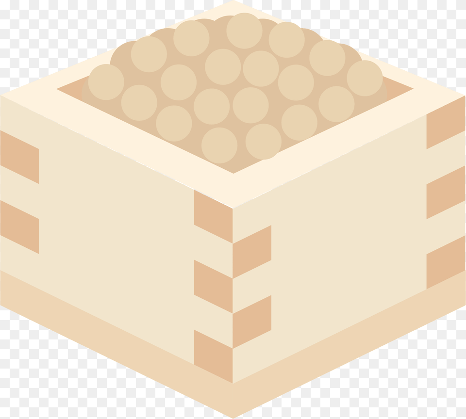 Setsubun Roasted Beans Clipart, Box, Plywood, Wood, Cardboard Png