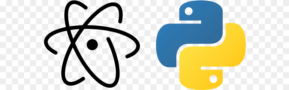 Setting Up A Python Environment In Atom Development Logo Atom Editor Icon, Text Free Transparent Png