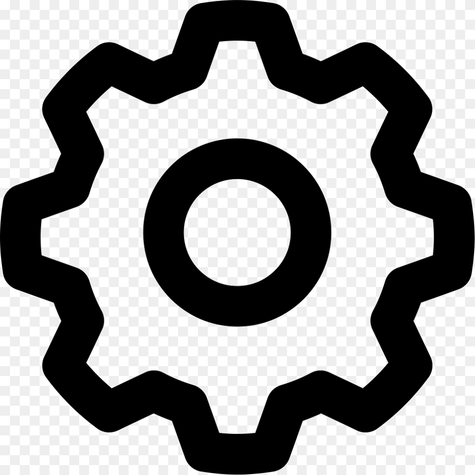 Settings Cog Gear Optimization Icon, Machine, Ammunition, Grenade, Weapon Free Transparent Png