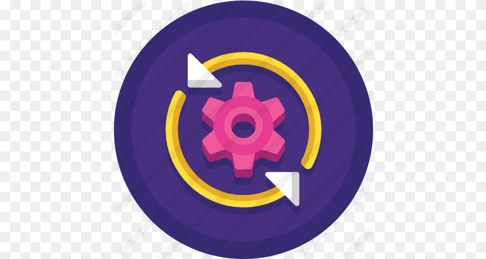 Settings Free Arrows Icons Circle, Machine, Spoke, Wheel, Purple Png