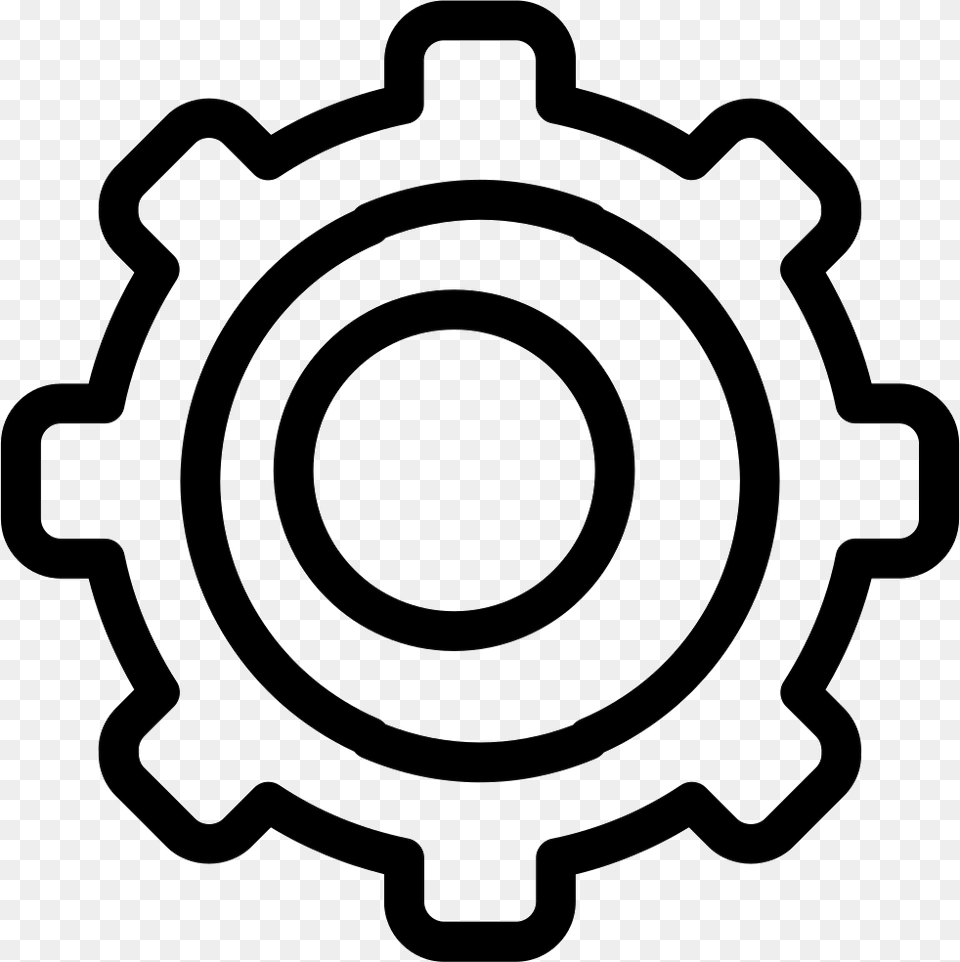 Settings Gear Symbol Outline In A Circle Svg Icon Circle With Arrow Logo, Machine, Ammunition, Grenade, Weapon Free Transparent Png