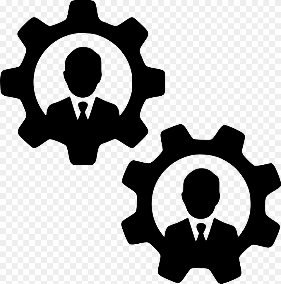 Settings Users Men Teamwork Cogs Gears Gear With User Icon, Machine, Person, Man, Male Png Image