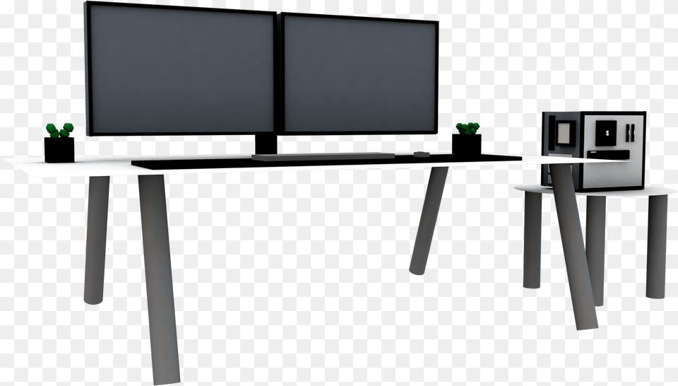 Setup Gaming, Computer, Table, Furniture, Electronics Png