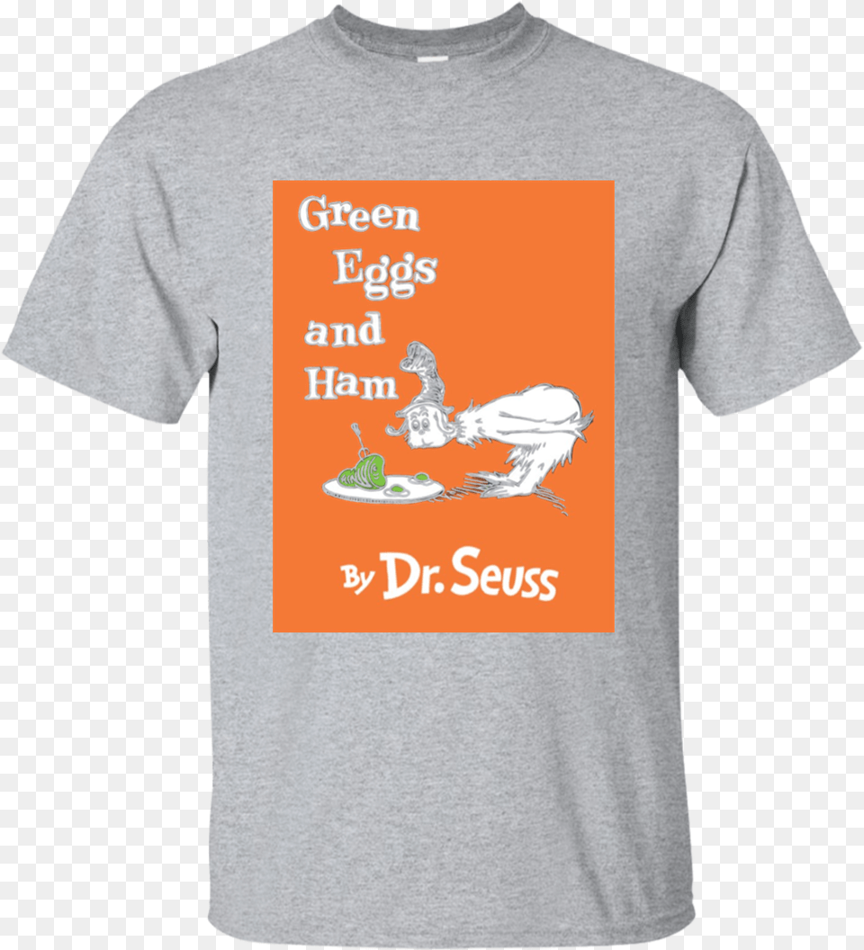 Seuss Green Eggs And Ham Book Cover Ultra Cotton T Shirt Funny Pics About The Cowboys, Clothing, T-shirt, Person Png Image