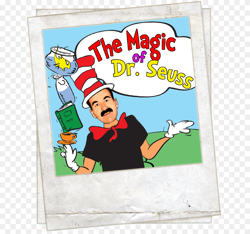 Seuss Polaroid Editorial Cartoon, Book, Cleaning, Comics, Person Png