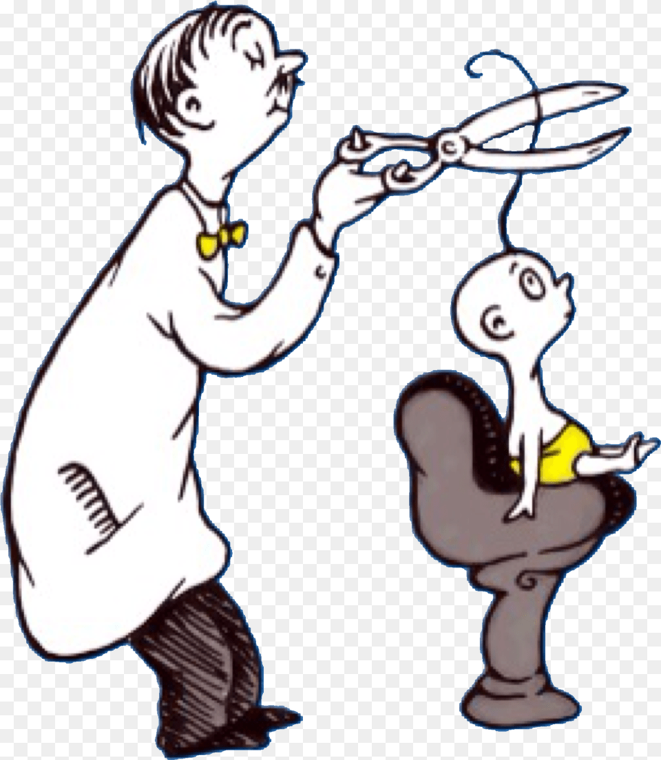 Seuss Wiki Dr Seuss Barber And Baby, Person, Cutlery, Face, Head Free Transparent Png