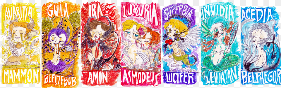 Seven Deadly Sins By Rompopita Colours For The Seven Deadly Sins, Book, Comics, Publication, Art Free Transparent Png